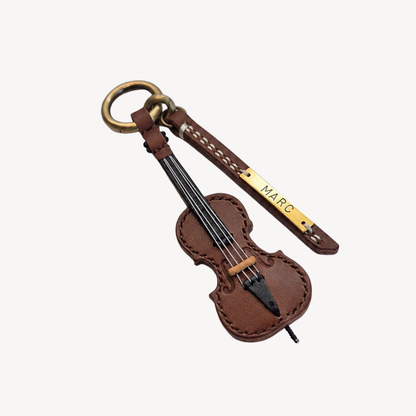Cello Leather Keychain