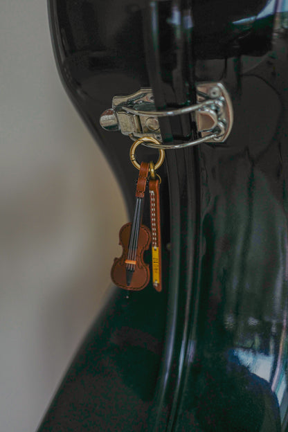 Cello Leather Keychain