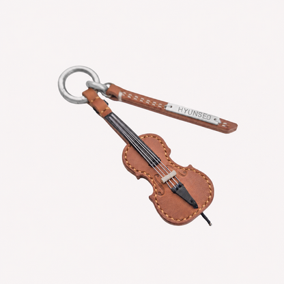 Cello Leather Keychain