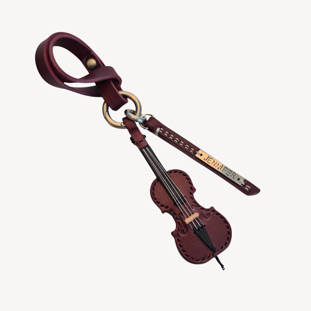 Cello Leather Keychain
