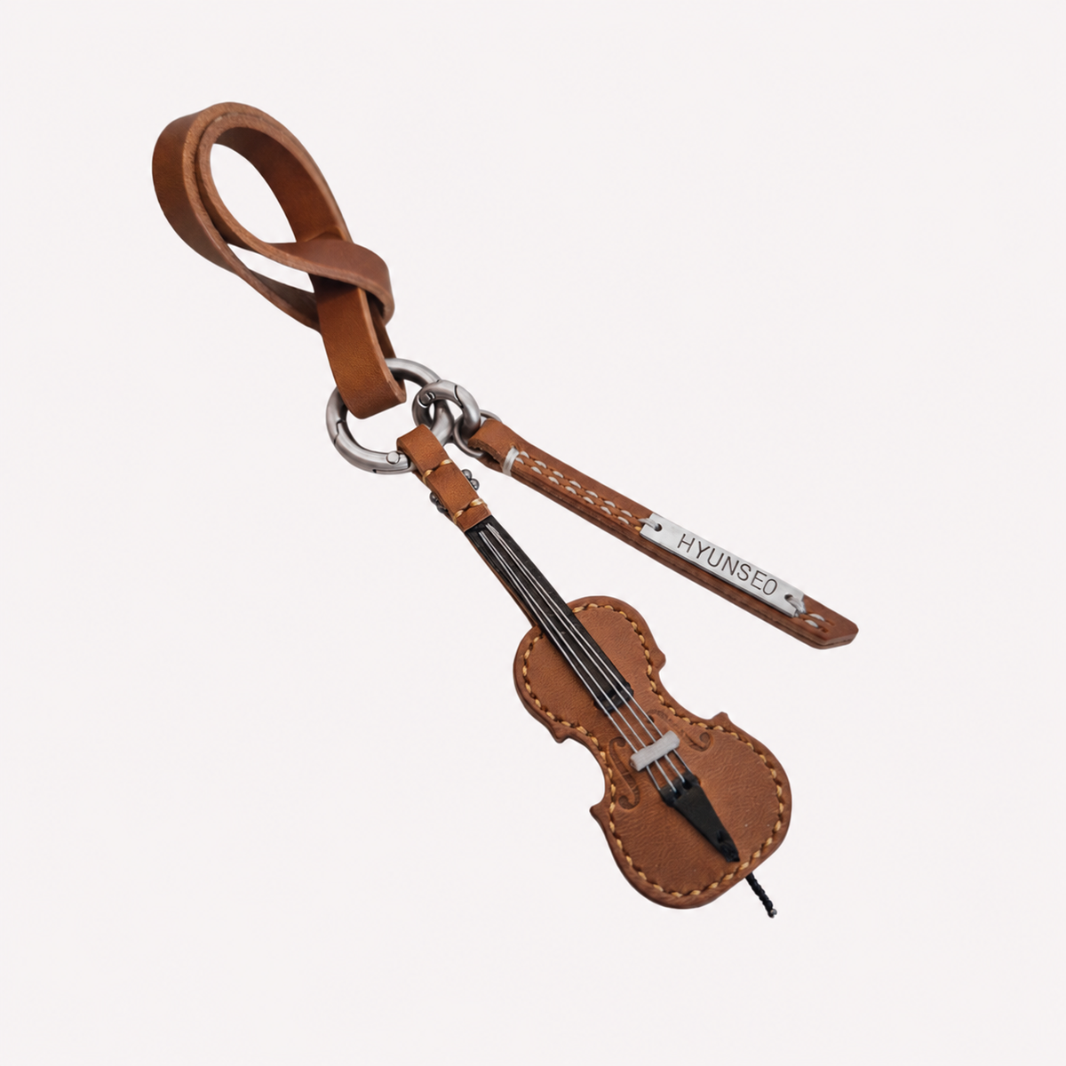 Cello Leather Keychain
