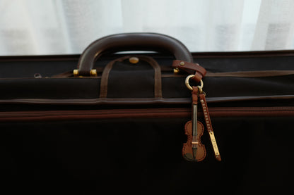 Violin Leather Keychain