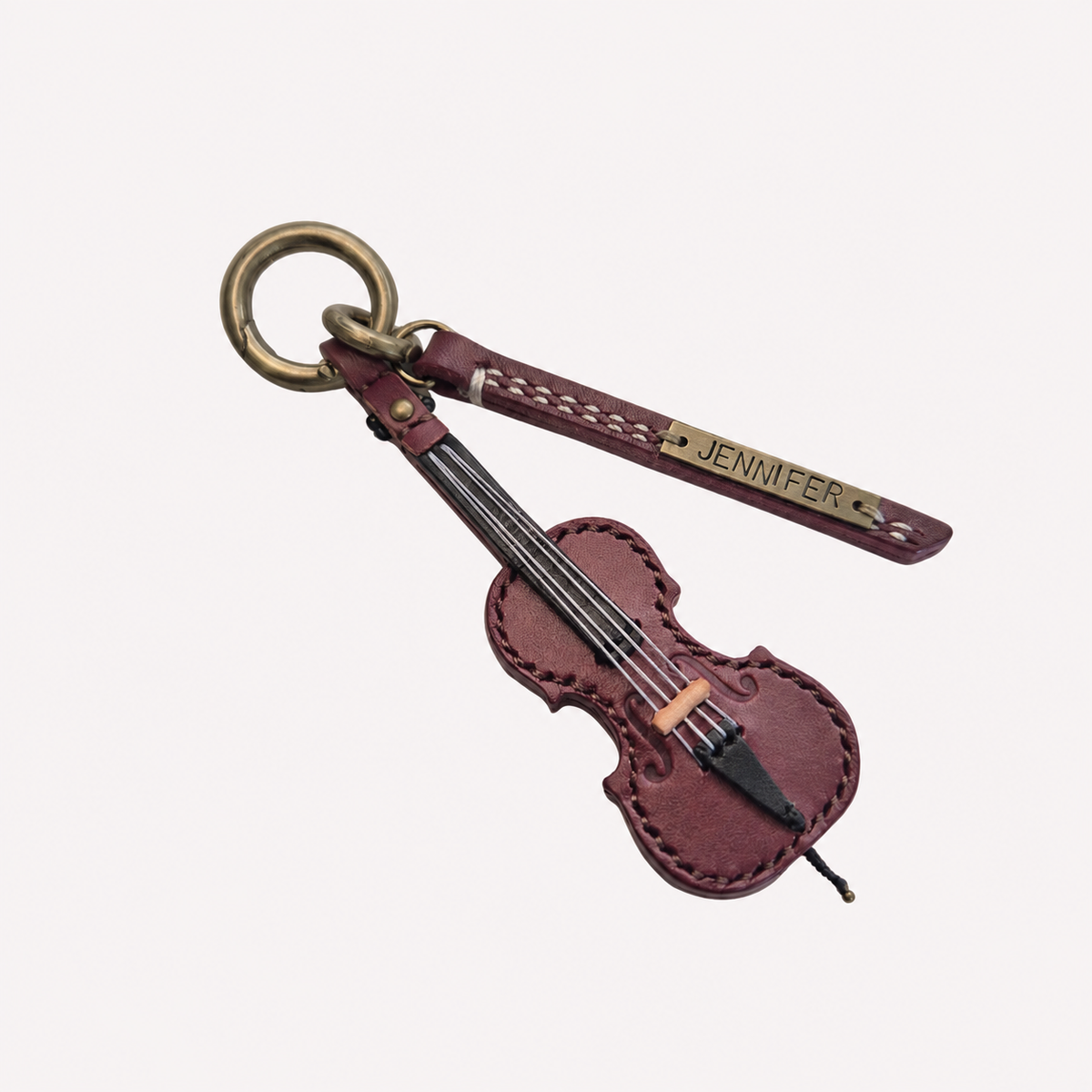Cello Leather Keychain