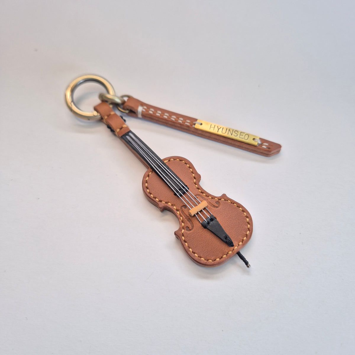 Cello Leather Keychain
