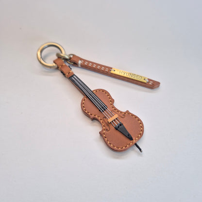 Cello Leather Keychain