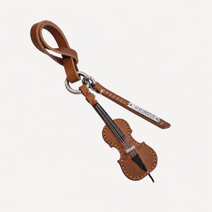 Cello Leather Keychain
