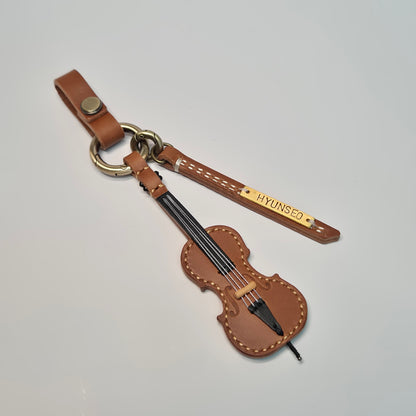Cello Leather Keychain