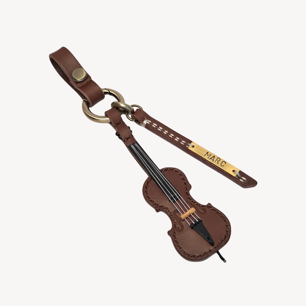 Cello Leather Keychain