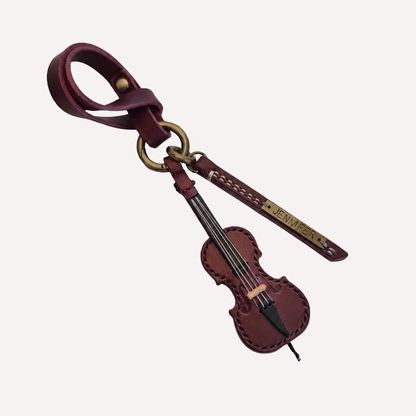 Cello Leather Keychain