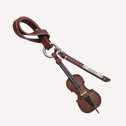 Cello Leather Keychain