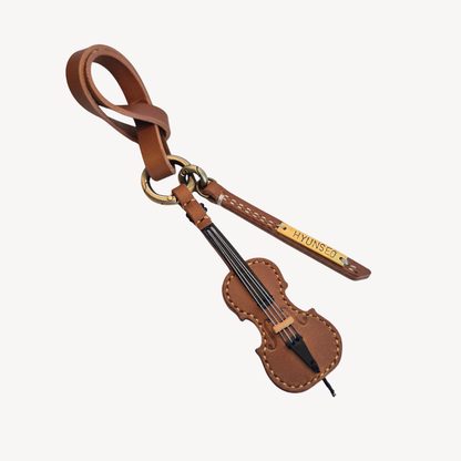 Cello Leather Keychain