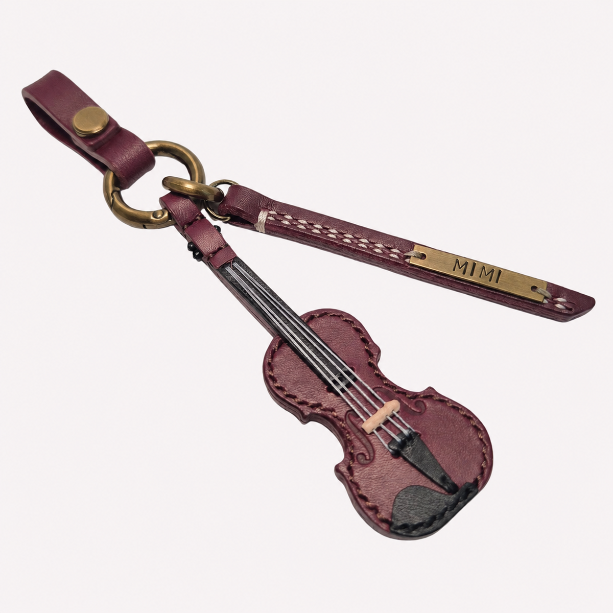 Violin Leather Keychain