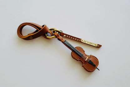 Cello Leather Keychain