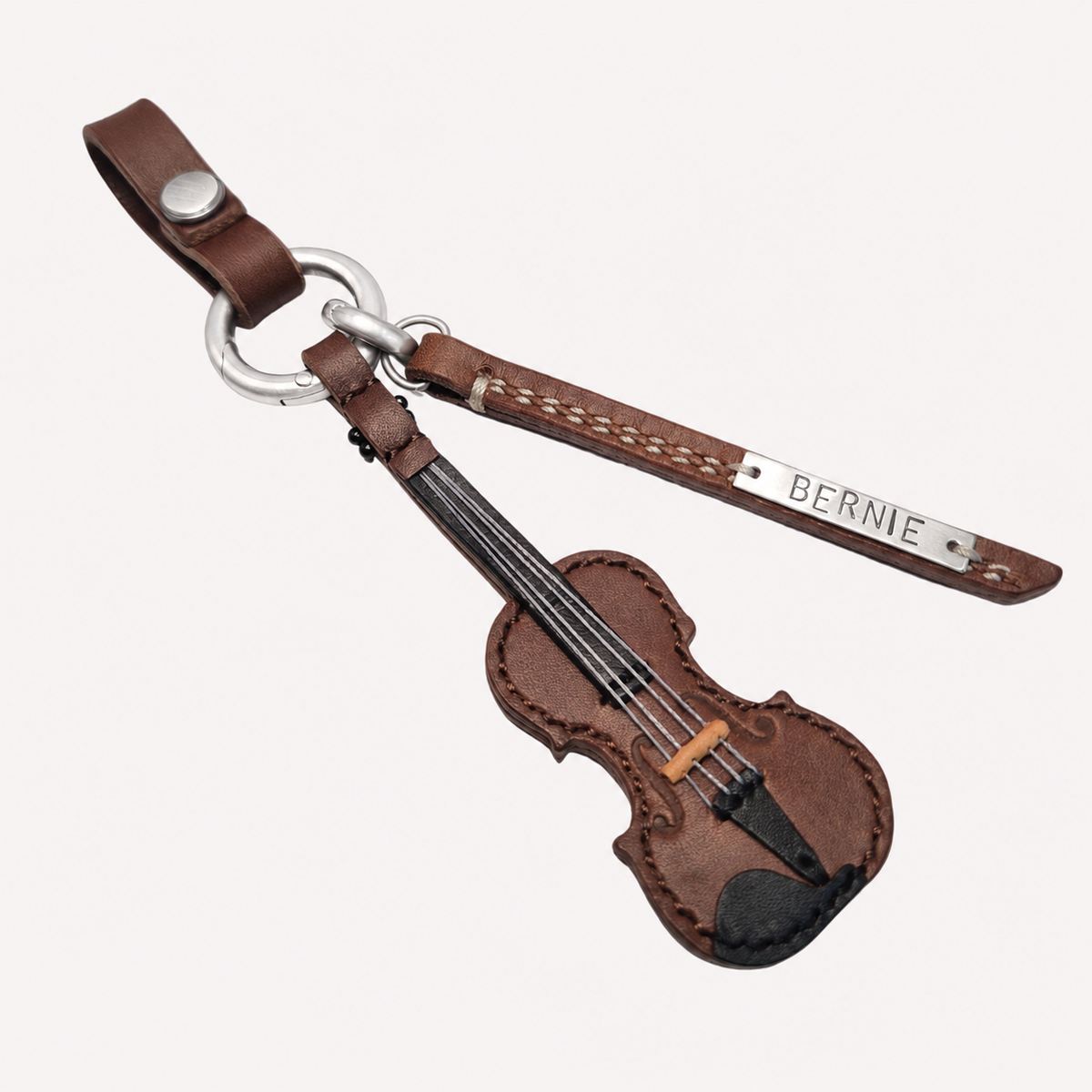 Violin Leather Keychain