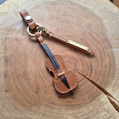 Cello Leather Keychain
