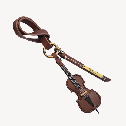 Cello Leather Keychain