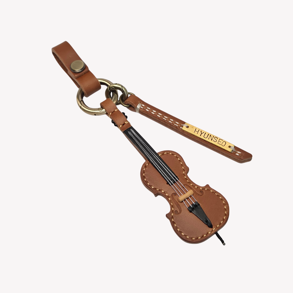 Cello Leather Keychain