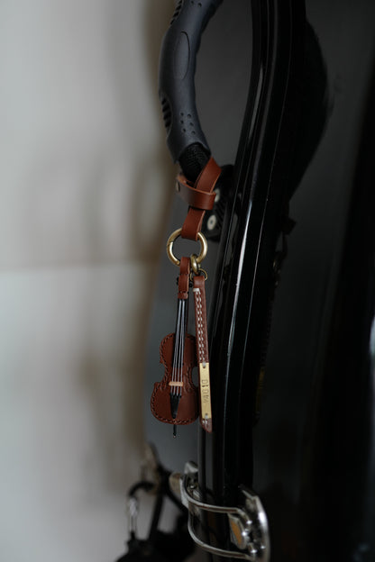 Cello Leather Keychain