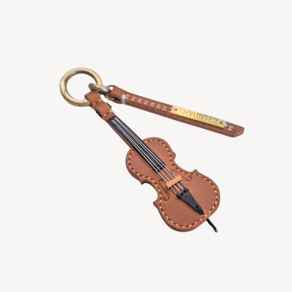 Cello Leather Keychain