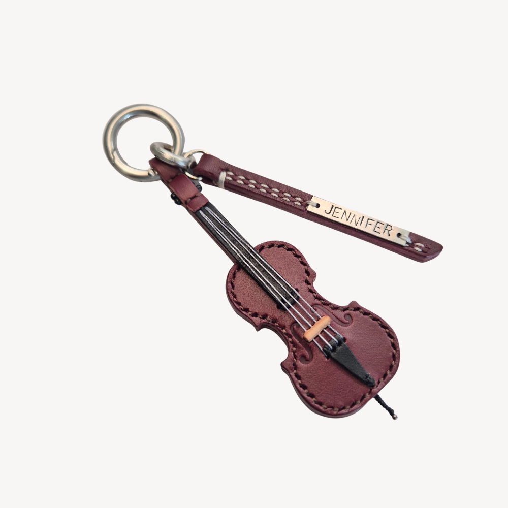 Cello Leather Keychain