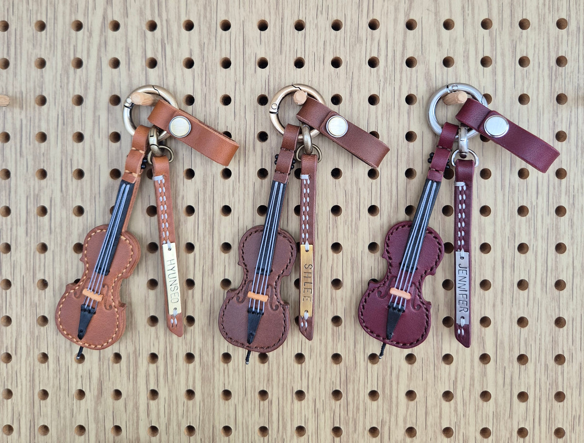 Cello Leather Keychain