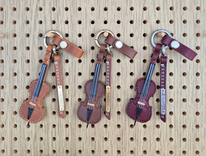 Cello Leather Keychain